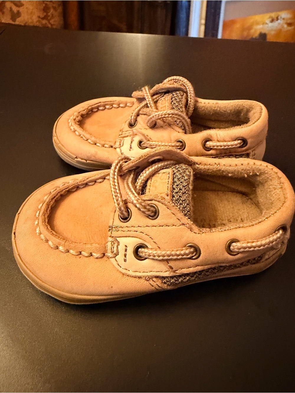 Sperry Kids Tan Slip-On Moccasin Boat Shoes